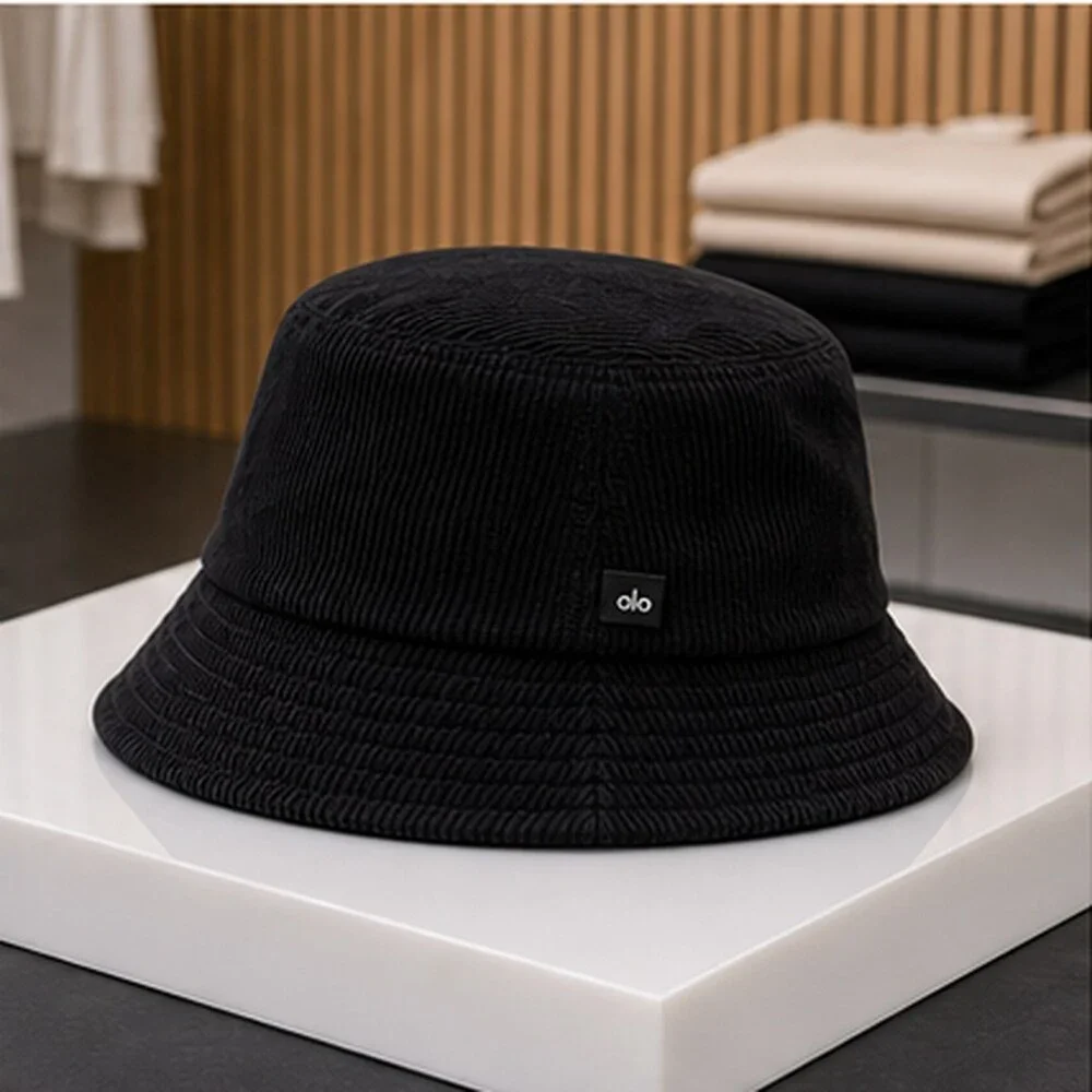 ALO Yoga Black Gym Bucket Hat Activewear
